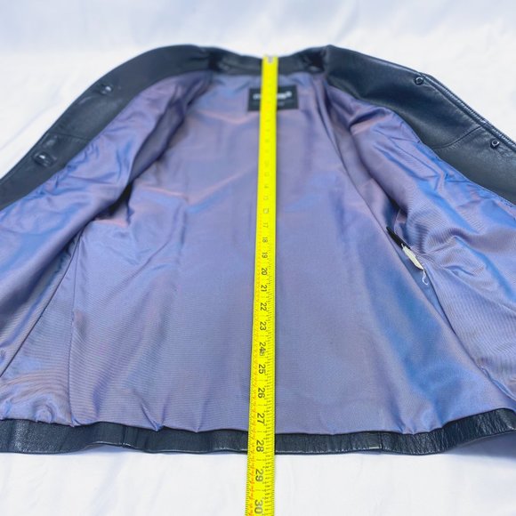 Y2K Womens Leather Jacket 90s era Wilsons MAXIMA Clueless Luxury Showstopper - Picture 9 of 12